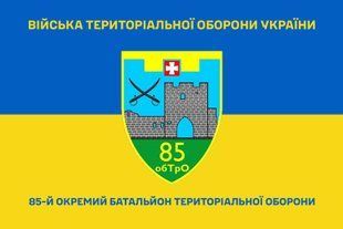 Прапор 85 окремий батальйон територіальної оборони синьо-жовтий 4.2.5.06.04.v2.03 фото
