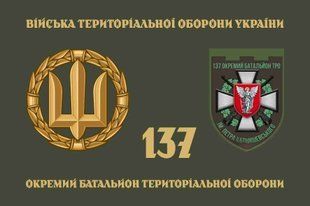 Прапор 137 ОБТрО (окремого батальйону тероборони) ЗСУ 4.2.2.02.05.v4.03 фото