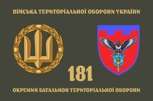 Прапор 181 ОБТрО (окремого батальйону тероборони) ЗСУ 4.2.4.03.02.v4.03 фото