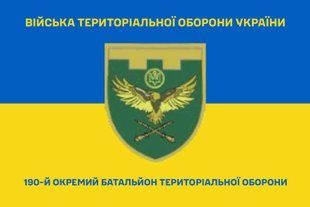 Прапор 190 окремий батальйон територіальної оборони синьо-жовтий 4.2.4.04.05.v2.03 фото