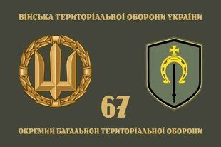 Прапор 67 ОБТрО (окремого батальйону тероборони) ЗСУ 4.2.5.04.06.v4.03 фото