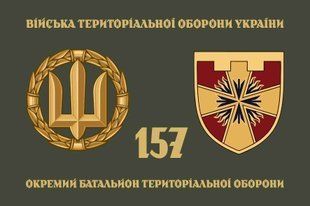 Флаг 157 ОБТрО (отдельного батальона теробороны) ВСУ 4.2.2.06.02.v4.03 фото