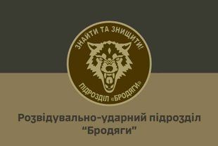 Прапор Розвідувально-ударний підрозділ "Бродяги" 4.2.2.09.01.v1.03 фото