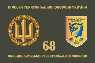 Прапор 68 ОБТрО (окремого батальйону тероборони) ЗСУ 4.2.5.02.01.v4.03 фото