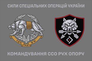 Прапор Командування Рух Опору з емблемою ССО 4.6.008.v4.03 фото