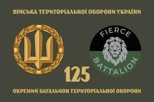 Прапор 125 ОБТрО (окремого батальйону тероборони) ЗСУ 4.2.3.05.06.v4.03 фото