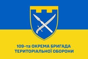 Прапор 109 окрема бригада територіальної оборони синьо-жовтий 4.2.3.02.v2.03 фото