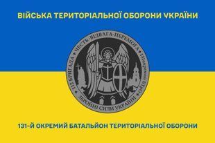 Прапор 131 окремий батальйон територіальної оборони синьо-жовтий 4.2.2.01.05.v2.03 фото