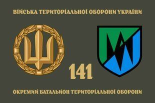 Флаг 141 ОБТрО (отдельного батальона теробороны) ВСУ 4.2.2.03.04.v4.03 фото