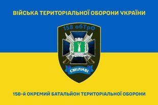 Флаг 158 отдельный батальон территориальной обороны сине-желтый 4.2.2.06.03.v2.03 фото