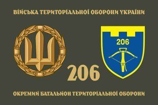 Прапор 206 ОБТрО (окремого батальйону тероборони) ЗСУ 4.2.2.08.04.v4.03 фото