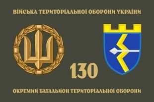Прапор 130 ОБТрО (окремого батальйону тероборони) ЗСУ 4.2.2.08.01.v4.03 фото