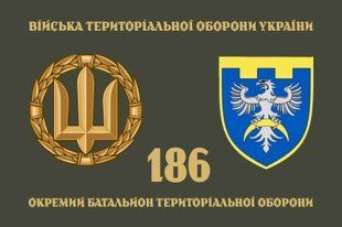 Прапор 186 ОБТрО (окремого батальйону тероборони) ЗСУ 4.2.4.04.02.v4.03 фото