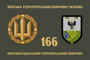 Прапор 166 ОБТрО (окремого батальйону тероборони) ЗСУ 4.2.2.07.05.v4.03 фото