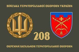 Прапор 208 ОБТрО (окремого батальйону тероборони) ЗСУ 4.2.2.02.07.v4.03 фото