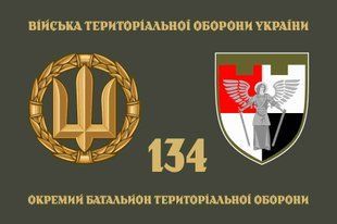 Прапор 134 ОБТрО (окремого батальйону тероборони) ЗСУ 4.2.2.02.03.v4.03 фото