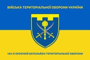 Флаг 143 отдельный батальон территориальной обороны сине-желтый 4.2.2.03.06.v2.03 фото