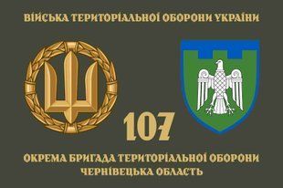 Прапор 107 ОБрТрО (окрема бригада тероборони) ЗСУ 4.2.5.08.v4.03 фото