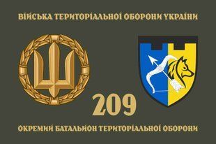 Прапор 209 ОБТрО (окремого батальйону тероборони) ЗСУ 4.2.3.05.07.v4.03 фото