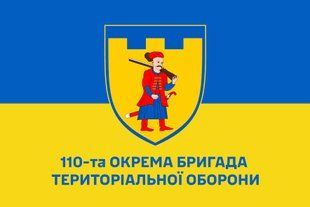 Прапор 110 окрема бригада територіальної оборони синьо-жовтий 4.2.3.03.v2.03 фото