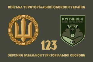 Прапор 123 ОБТрО (окремого батальйону тероборони) ЗСУ 4.2.3.05.04.v4.03 фото