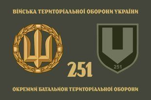 Прапор 251 ОБТрО (окремого батальйону тероборони) ЗСУ 4.2.2.08.08.v4.03 фото
