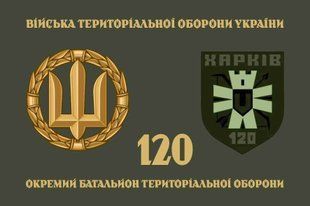 Прапор 120 ОБТрО (окремого батальйону тероборони) ЗСУ 4.2.3.05.01.v4.03 фото