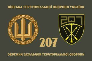 Прапор 207 ОБТрО (окремого батальйону тероборони) ЗСУ 4.2.2.08.05.v4.03 фото