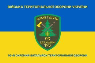 Прапор 93 окремий батальйон територіальної оборони синьо-жовтий 4.2.5.08.01.v2.03 фото