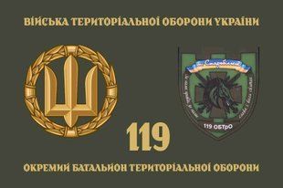 Прапор 119 ОБТрО (окремого батальйону тероборони) ЗСУ 4.2.3.04.02.v4.03 фото