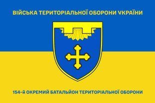 Флаг 154 отдельный батальон территориальной обороны сине-желтый 4.2.2.05.05.v2.03 фото