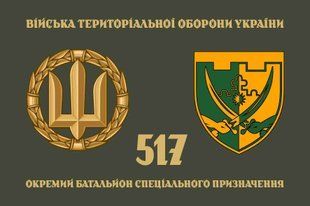 Прапор 517 ОБСпП (батальйон спеціального призначення) ЗСУ 4.2.5.01.04.v4.03 фото