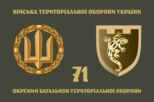 Прапор 71 ОБТрО (окремого батальйону тероборони) ЗСУ 4.2.5.02.04.v4.03 фото