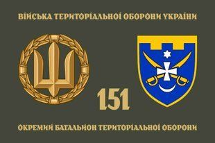 Флаг 151 ОБТрО (отдельного батальона теробороны) ВСУ 4.2.2.05.02.v4.03 фото