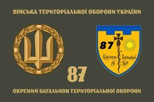 Прапор 87 ОБТрО (окремого батальйону тероборони) ЗСУ 4.2.5.07.02.v4.03 фото
